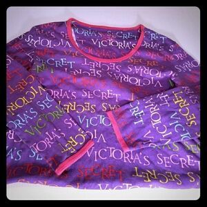 Victoria's Secret Logo Cotton Sleep Shirt Small
